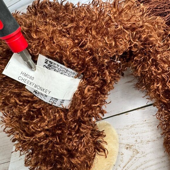 Pair Of Ganz Cheeky Monkey 7" Plush Toys - Brown & Tan - Soft Stuffed Animals - Picture 8 of 10